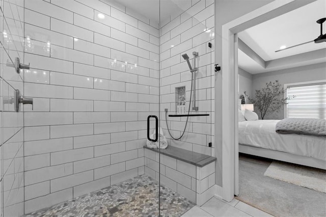 13 Tahoma Rdg, Lake Winnebago, MO 64034 - full bathroom with ensuite bathroom, a stall shower, and tile patterned floors