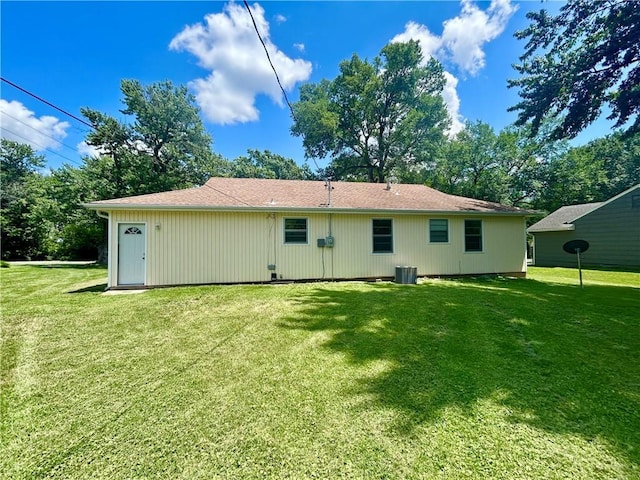 13006 Byars Rd, Grandview, MO 64030 - rear view of house with a lawn