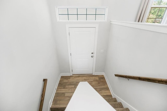 4724 E 135th Ct, Grandview, MO 64030 - doorway featuring wood finished floors and stairs