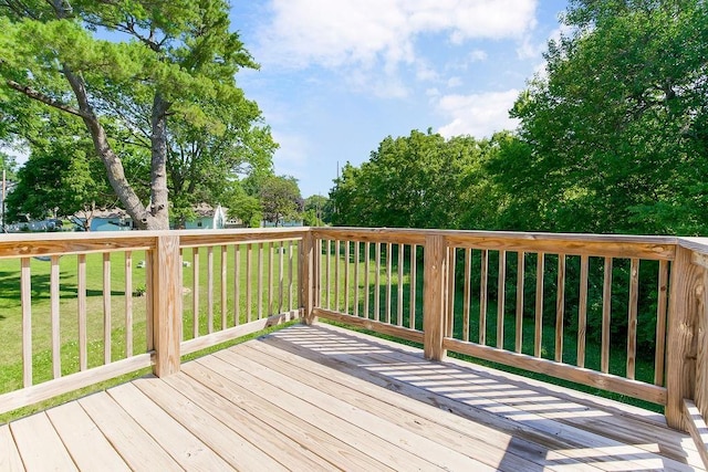 4724 E 135th Ct, Grandview, MO 64030 - wooden deck with a yard