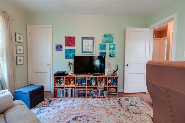 1421 W 28th Ter, Independence, MO 64052 - living area with wood finished floors and baseboards