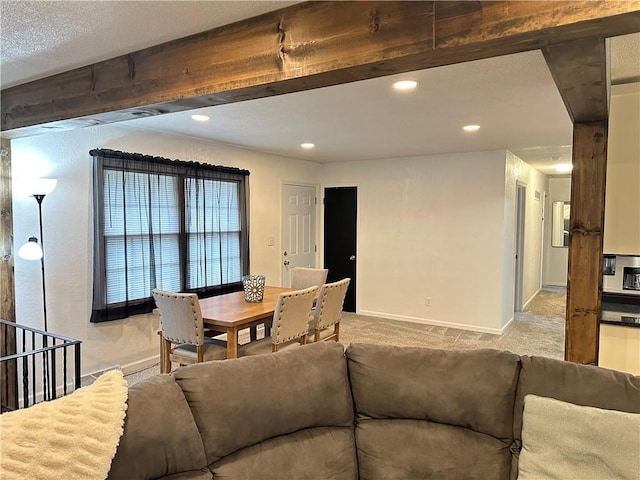 12913 E 41st St S, Independence, MO 64055 - living room featuring carpet and recessed lighting
