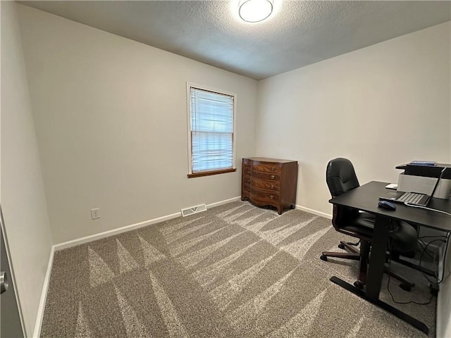 12913 E 41st St S, Independence, MO 64055 - office area featuring a textured ceiling and carpet