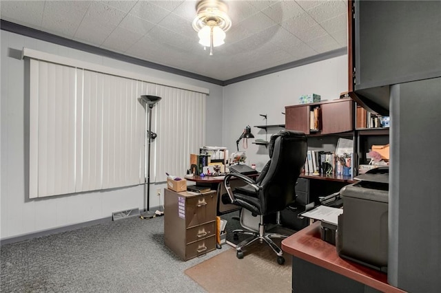 815 N 63rd St, Kansas City, KS 66102 - office space with carpet floors and a ceiling fan