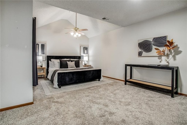 512 NE Brookwood Cir Unit A, Blue Springs, MO 64014 - carpeted bedroom featuring vaulted ceiling and ceiling fan