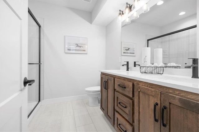 1161 SW Whitby Dr, Lees Summit, MO 64083 - bathroom featuring vanity and a shower with shower door
