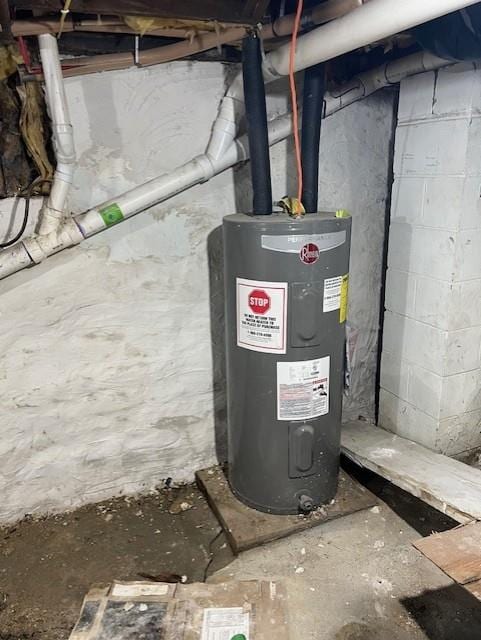 1120 S 20th St, Saint Joseph, MO 64507 - utility room with electric water heater