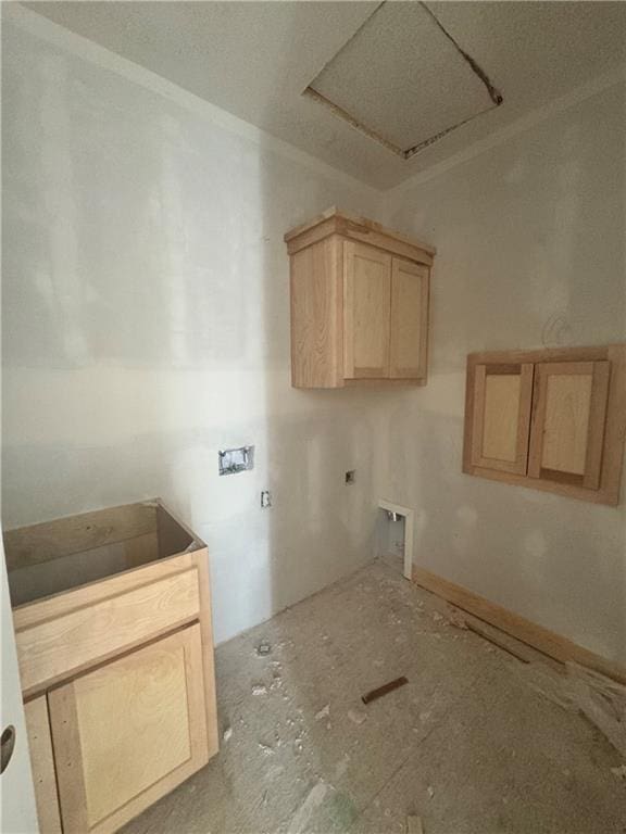 2104 W 86th Way, Leawood, KS 66206 - laundry room with cabinet space and hookup for a washing machine