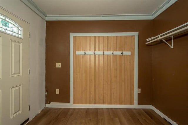 230 N 300th Rd, Overbrook, KS 66524 - entrance foyer with wood finished floors and ornamental molding