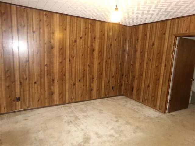 1402 N Kentucky St, Iola, KS 66749 - spare room featuring carpet floors and wooden walls