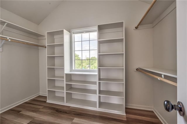 14017 Haskins St, Overland Park, KS 66221 - spacious closet with wood finished floors and lofted ceiling