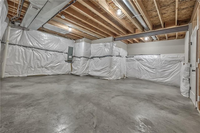 14017 Haskins St, Overland Park, KS 66221 - unfinished below grade area featuring electric panel