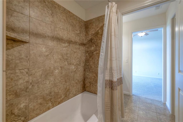 18670 W 248th St, Paola, KS 66071 - full bath with shower / tub combo and tile patterned flooring