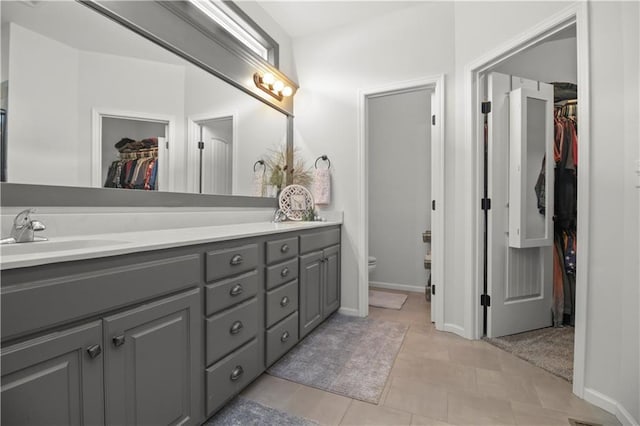 1013 SE Beatty Ct, Blue Springs, MO 64014 - bathroom with double vanity and a walk in closet