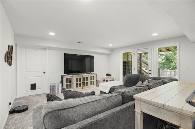1013 SE Beatty Ct, Blue Springs, MO 64014 - living area with recessed lighting and carpet