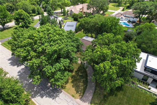 4411 W 89th St, Prairie Village, KS 66207 - aerial perspective of suburban area with a pool area