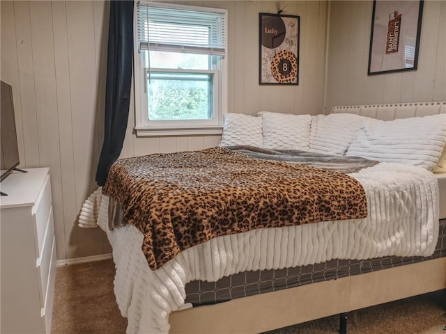 715 N Warren St, Warrensburg, MO 64093 - carpeted bedroom with wooden walls