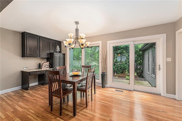 807 NW Bent Tree Dr, Lees Summit, MO 64081 - dining room featuring a chandelier and light wood finished floors