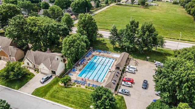 807 NW Bent Tree Dr, Lees Summit, MO 64081 - drone / aerial view of a pool area