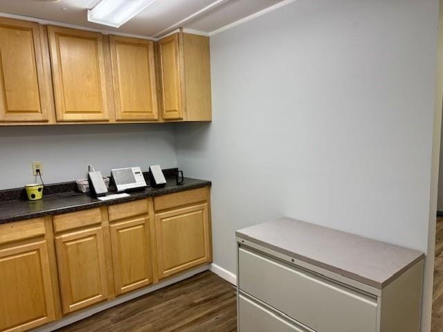 2745 169th Hwy, Trimble, MO 64492 - bar featuring dark wood-style flooring and baseboards