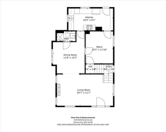 3230 Bellefontaine Ave, Kansas City, MO 64128 - view of home floor plan