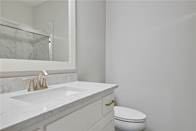 20487 W 108th St, Olathe, KS 66061 - bathroom featuring a marble finish shower and vanity