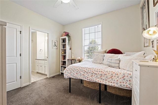316 SE Hackamore Dr, Lees Summit, MO 64082 - bedroom featuring carpet, ensuite bath, and ceiling fan