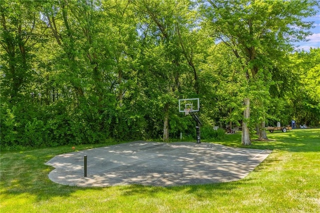 3536 SW Dana Ave, Lees Summit, MO 64082 - view of sport court with basketball court and a lawn