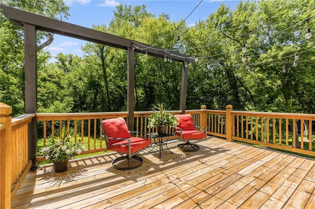3536 SW Dana Ave, Lees Summit, MO 64082 - wooden deck featuring view of scattered trees