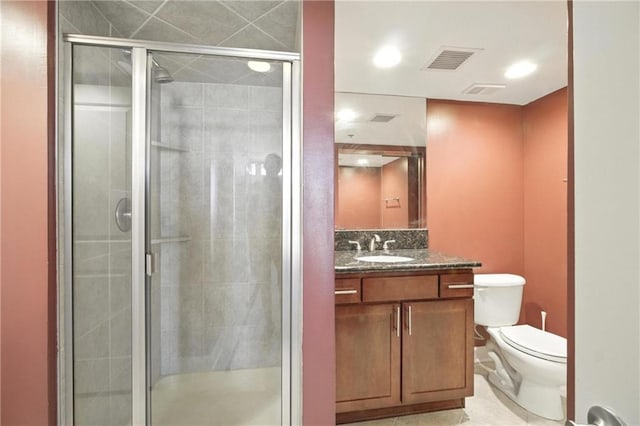 600 E Admiral Blvd Unit 1703, Kansas City, MO 64106 - full bathroom with vanity, a stall shower, and recessed lighting