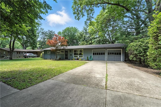 7604 Tomahawk Rd, Prairie Village, KS 66208 - single story home featuring a garage, a front lawn, and driveway