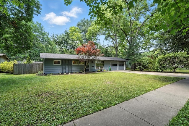 7604 Tomahawk Rd, Prairie Village, KS 66208 - ranch-style home featuring a garage and concrete driveway