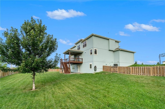 16699 S Chalet Dr, Olathe, KS 66062 - rear view of house featuring stairs and a fenced backyard