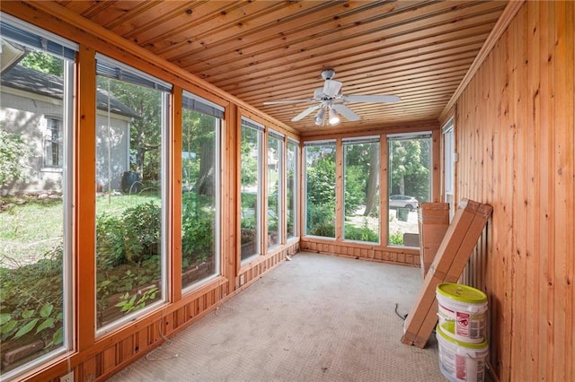 118 Spruce St, Leavenworth, KS 66048 - unfurnished sunroom featuring healthy amount of natural light and a ceiling fan