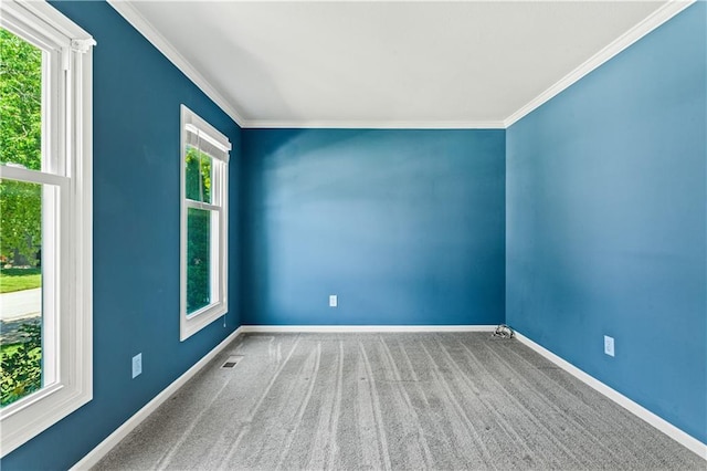1321 SW Crossing Dr, Lees Summit, MO 64081 - spare room with crown molding and carpet floors