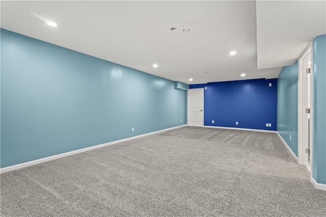 1321 SW Crossing Dr, Lees Summit, MO 64081 - spare room featuring carpet and recessed lighting