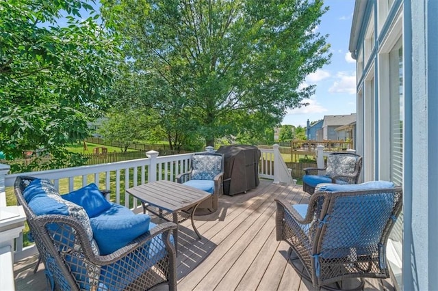 17277 W 157th St, Olathe, KS 66062 - wooden deck featuring a fenced backyard