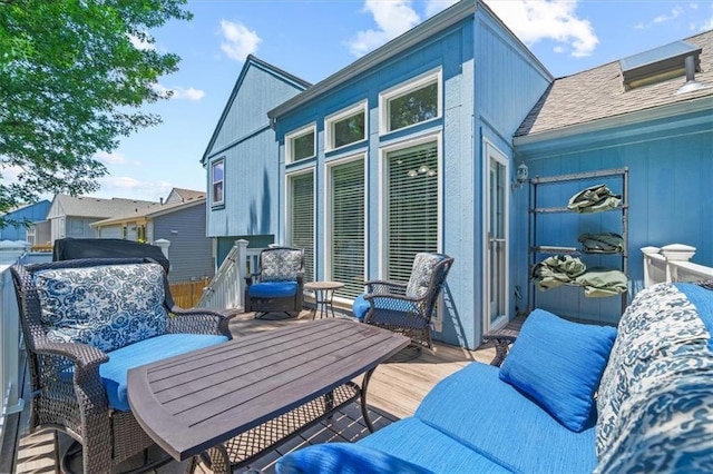 17277 W 157th St, Olathe, KS 66062 - wooden terrace featuring outdoor dining area