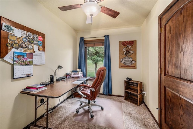 9750 SW 200th St, Smithville, MO 64089 - office featuring a ceiling fan and light colored carpet