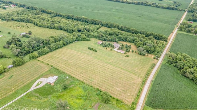 9750 SW 200th St, Smithville, MO 64089 - aerial view of property and surrounding area featuring rural landscape and extensive farmland