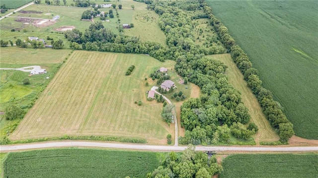 9750 SW 200th St, Smithville, MO 64089 - aerial overview of property's location with rural landscape and extensive farmland