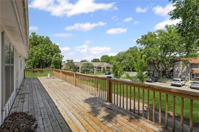 10131 W 84th St, Overland Park, KS 66212 - deck with a residential view and a yard