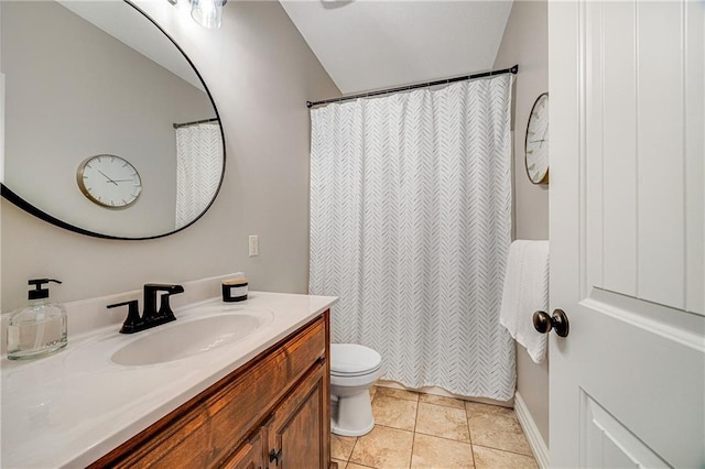 204 SW Ansel Adams Dr, Lees Summit, MO 64081 - bathroom featuring vanity, tile patterned floors, and curtained shower