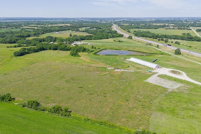 24305 Loring Rd, Lawrence, KS 66044 - overview of rural landscape featuring a nearby body of water