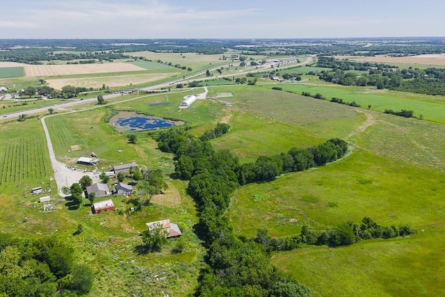 24305 Loring Rd, Lawrence, KS 66044 - aerial view of sparsely populated area with abundant farmland