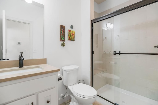8319 Pickering St, Lenexa, KS 66227 - bathroom featuring vanity and a shower stall