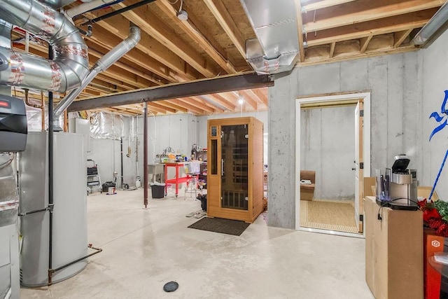 8319 Pickering St, Lenexa, KS 66227 - unfinished basement featuring water heater