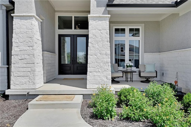 11126 W 172nd Ter, Overland Park, KS 66221 - entrance to property featuring french doors and stucco siding