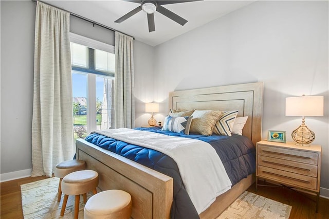 11126 W 172nd Ter, Overland Park, KS 66221 - bedroom with wood finished floors and a ceiling fan