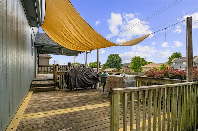 1210 NW Persimmon Dr, Grain Valley, MO 64029 - wooden deck with grilling area